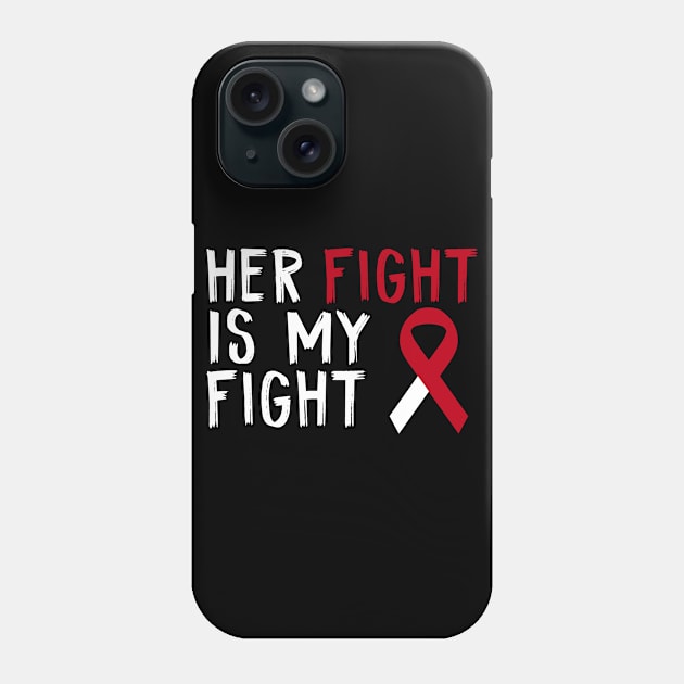 Her Fight Is My Fight Head and Neck Cancer Awareness Patients Phone Case by followthesoul