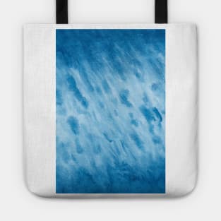 Blue watercolor abstract painting Tote