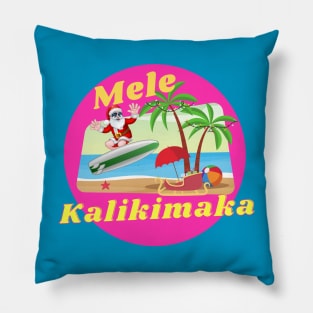 Mele Kalikimaka Hawaiian Christmas Pillow