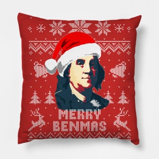 Benjamin Franklin Merry Benmas Pillow