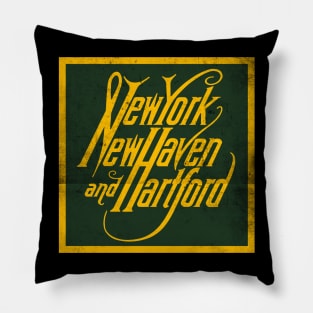 Vintage New York, New Haven and Hartford Railroad Pillow