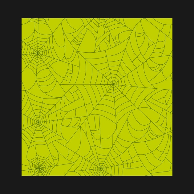 Spiderwebs- acid green by SugarPineDesign