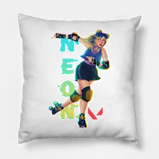 Neon Valorant Rollerblade Pillow