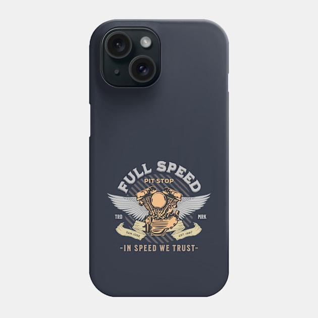 Gas Garage Full Speed Phone Case by bert englefield 