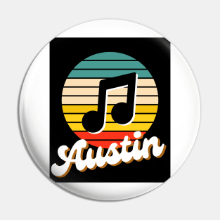 Retro Austin Music Pin