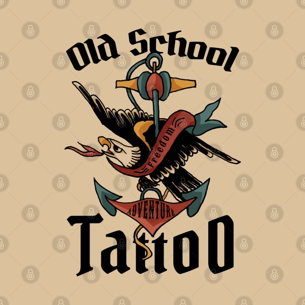 Vintage Eagle Tattoo by KewaleeTee