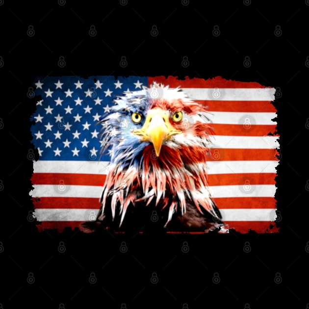 American Flag, America, Patriot, American Eagle, USA, by KZK101