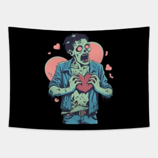 Zombie Love Undead Valentines Tapestry