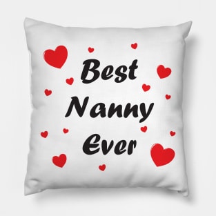 Best nanny ever heart doodle hand drawn design Pillow