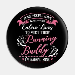 Running Mom and Baby Matching T-shirts Gift Pin