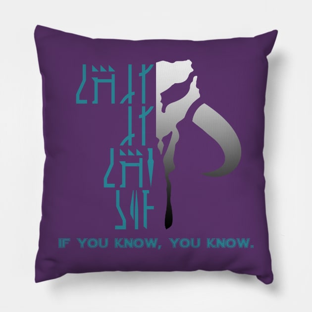 Mandalorian Saying: this is the way Pillow by The Lost Flix