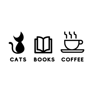 Cats Books And Coffee T-Shirt