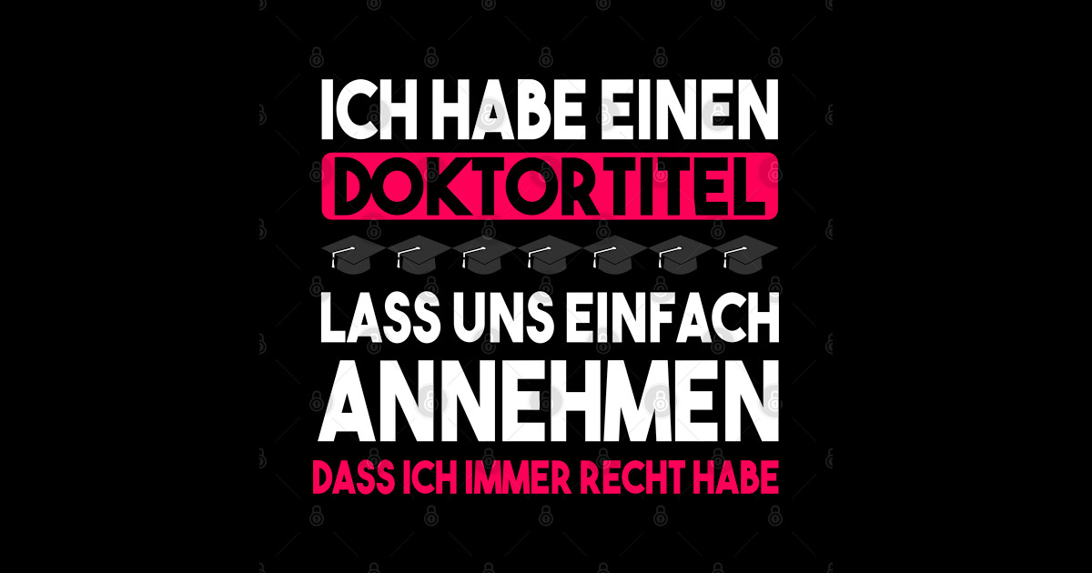 Doktortitel Lustige Geschenkidee Doktor Promotion Doktortitel