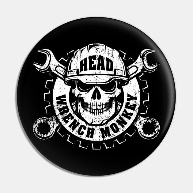 Head Wrench Monkey Pin by The Lucid Frog