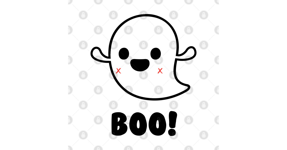 Cute Ghost Boo Halloween - Cute Ghost - T-Shirt | TeePublic