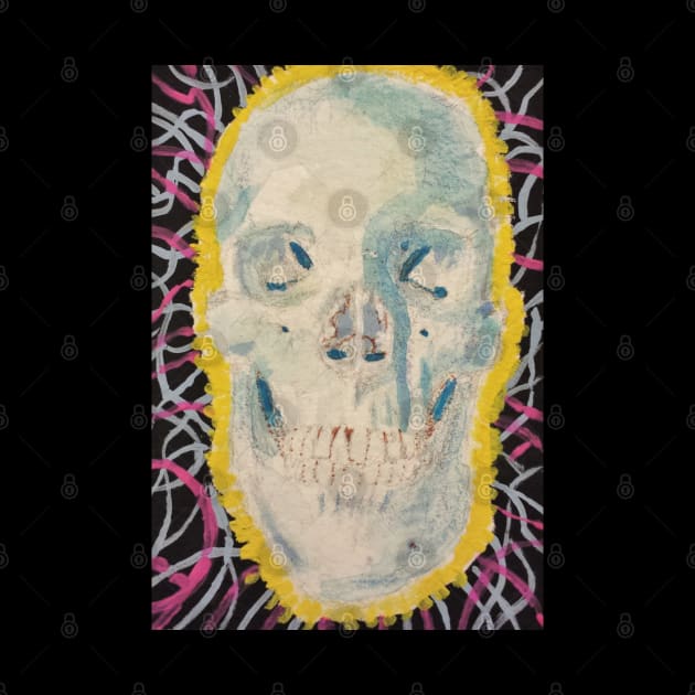 Skull painting by SamsArtworks