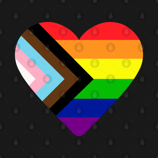 Progress Pride Flag Heart by NYXFN