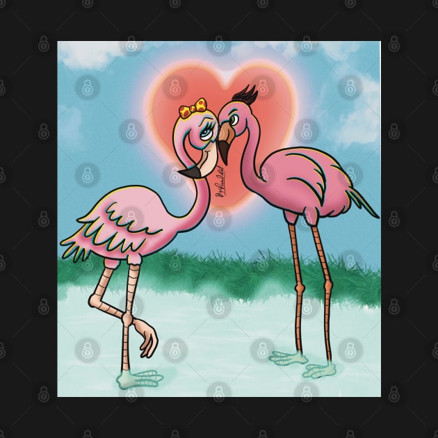 Flamingo Love by Dr Paul Art