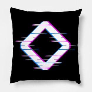 Glitch Diamond Pillow