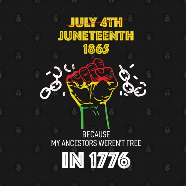 Juneteenth 1865, because my ancestors weren't free in 1776 by UrbanLifeApparel