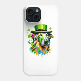 Sloughi Enjoys St. Patrick's Day in Leprechaun Hat Phone Case