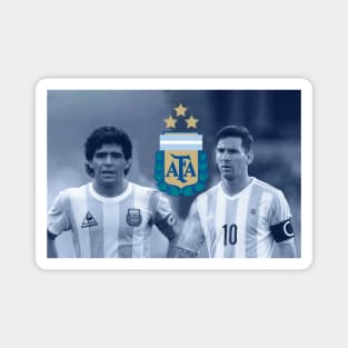 Maradona and Messi 3 stars Argentina Magnet