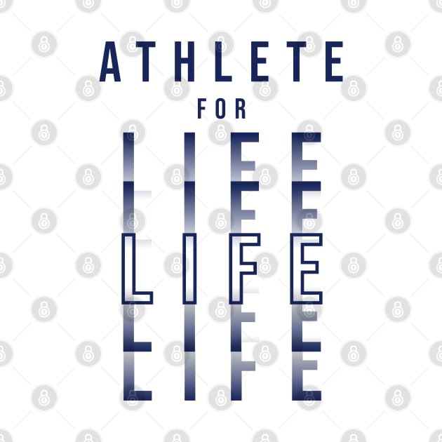 ATHLETE FOR LIFE | Minimal Text Aesthetic Streetwear Unisex Design for Fitness/Athletes | Shirt, Hoodie, Coffee Mug, Mug, Apparel, Sticker, Gift, Pins, Totes, Magnets, Pillows by design by rj.