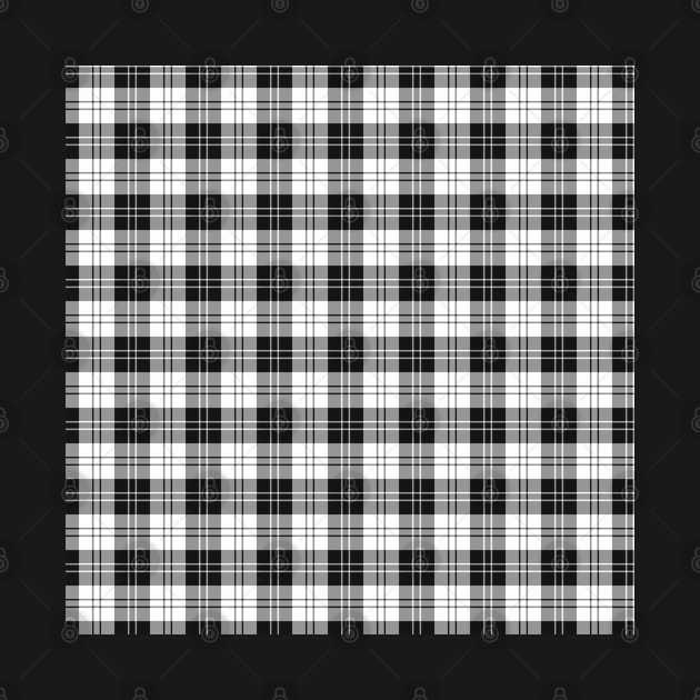 Erskine Black and White Plaid Tartan Scottish by ScottishShop