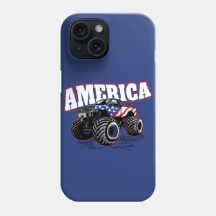 America: Stars and Stripes Monster Truck // Funny Merica 4th of July Phone Case