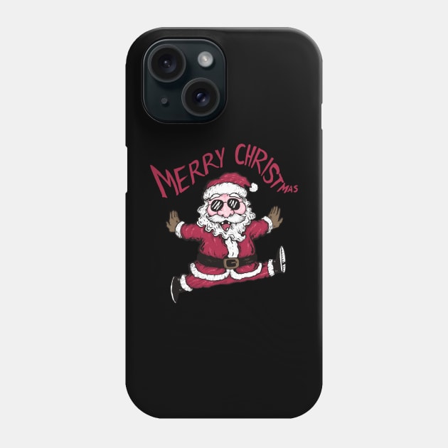 Santa Happy vacation Phone Case by Paundra