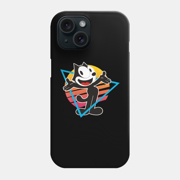 Feline Fun Felix the Cat's Cartoon Capers Phone Case by Iron Astronaut