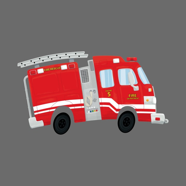 Cute Firetruck Design by NPolandDesigns