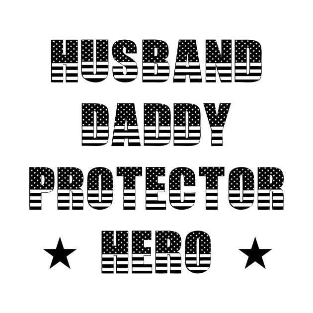 Husband Daddy Protector Hero Fathers Day Funny Gift by karascom