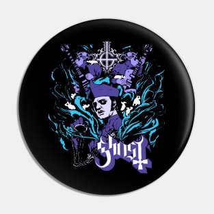 Ghost Retro Neon Purple Pin