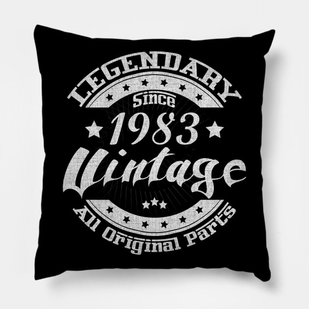 Legendary Since 1983. Vintage All Original Parts Pillow by FromHamburg