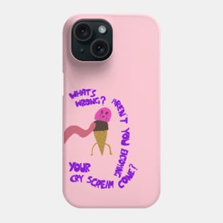 Cry Scream Cone Illustration Phone Case