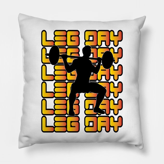 leg day Pillow by HB Shirts