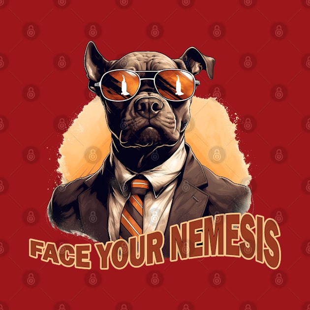 Pit Bull Face Your Nemesis - Inspirational by VoluteVisuals