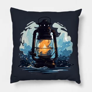 A Guiding Light Flame Lantern Pillow