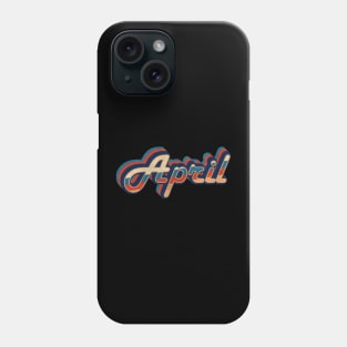 april - vintage retro 70s future b Phone Case