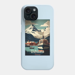 Ushuaia, Norway, travel poster Phone Case