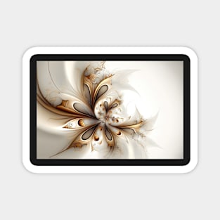 Abstract Floral Neutral Botanical Print Magnet