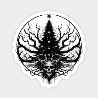 Creepy Christmas Tree Magnet