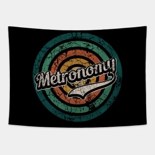 Metronomy // Retro Circle Crack Vintage Tapestry