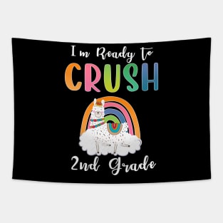 I'm ready to Crush 2nd Grade Funny Llama Back to School Tapestry