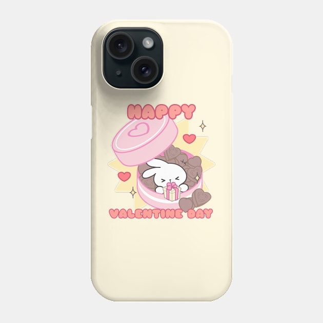 Cute Bunny: Happy Valentine day Phone Case by LoppiTokki