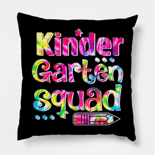 Tie Dye Kindergarten Squad Back To School Teachers Student Pillow