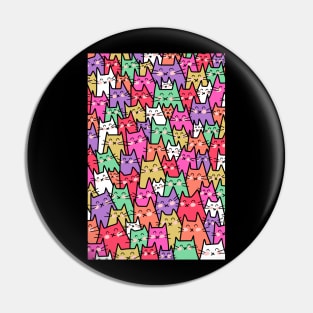 Cat Party - Colorful Pin