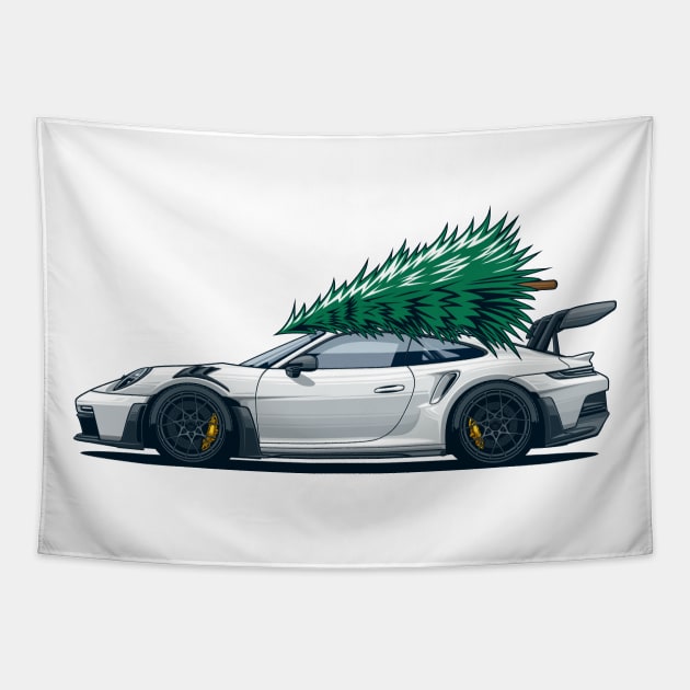 GT3 RS 992 Xmas tree Tapestry by Markaryan