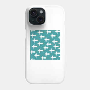 Flying white seagulls on blue background Phone Case